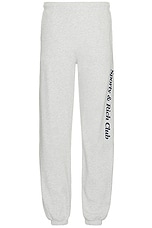 Sporty & Rich Starter Sweatpants in Heather Grey & Navy, view 1, click to view large image.