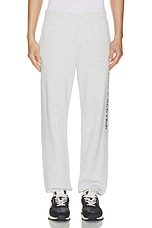 Sporty & Rich Starter Sweatpants in Heather Grey & Navy, view 3, click to view large image.