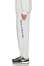 Sporty & Rich Starter Sweatpants in Heather Grey & Navy, view 4, click to view large image.