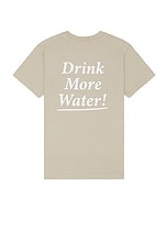 Sporty & Rich Drink More Water T-shirt in Elephant & White, view 1, click to view large image.