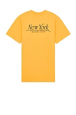 Sporty & Rich Ny 94 T-shirt in Faded Gold, view 2, click to view large image.