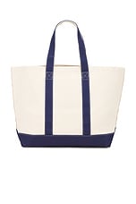 Sporty & Rich USA Tote Bag in Natural, view 2, click to view large image.