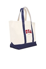 Sporty & Rich USA Tote Bag in Natural, view 3, click to view large image.