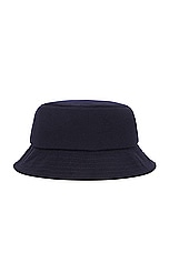 Sporty & Rich Pique Bucket Hat in Navy, view 2, click to view large image.