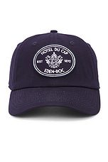 Sporty & Rich Eden Crest Hat in Navy & White, view 1, click to view large image.