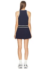 Sporty & Rich Phoebe Dress in Navy, view 4, click to view large image.