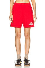 Sporty & Rich Prep Gym Short in Sports Red, view 1, click to view large image.