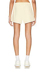 Sporty & Rich Wellness Ivy Disco Short in Almond & H2o, view 4, click to view large image.