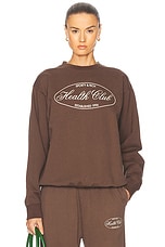 ★Sporty & Rich★ Exercise open crew neck chocolate CR1022CH Sports Crewneck - Navy – Sporty & Rich