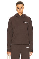 Sporty & Rich Syracuse Hoodie in Chocolate, view 1, click to view large image.