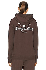 Sporty & Rich Syracuse Hoodie in Chocolate, view 4, click to view large image.