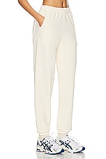 Sporty & Rich Net Sweatpant in Cream & Navy, view 2, click to view large image.
