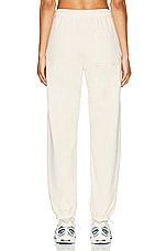 Sporty & Rich Net Sweatpant in Cream & Navy, view 4, click to view large image.