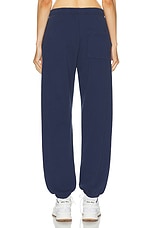 Sporty & Rich Wellness Ivy Sweatpant in Navy & White, view 4, click to view large image.