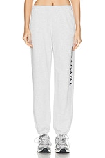Sporty & Rich Starter Sweatpant in Heather Grey & Navy, view 2, click to view large image.