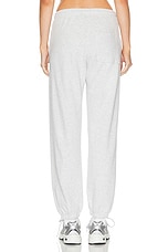 Sporty & Rich Starter Sweatpant in Heather Grey & Navy, view 4, click to view large image.