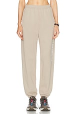 Sporty & Rich Athletic Club Sweatpant in Elephant & White, view 2, click to view large image.