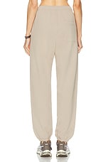 Sporty & Rich Athletic Club Sweatpant in Elephant & White, view 4, click to view large image.