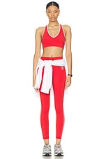 Sporty & Rich Runner Box Legging in Sports Red, view 5, click to view large image.