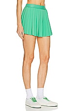 Sporty & Rich Prince Sporty Pleated Skirt in Clean Mint & White, view 2, click to view large image.