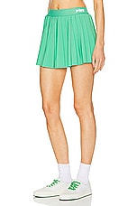 Sporty & Rich Prince Sporty Pleated Skirt in Clean Mint & White, view 3, click to view large image.