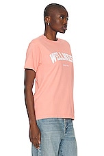 Sporty & Rich Wellness Ivy T-shirt in Salmon & White, view 2, click to view large image.