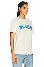 Sporty & Rich Wellness Ivy T-Shirt in Cream, view 2, click to view large image.