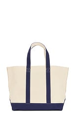 Sporty & Rich Eden Crest Tote Bag in Natural, view 2, click to view large image.