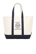 Sporty & Rich X Le Bristol Paris Crest Seal Tote Bag in Natural | FWRD