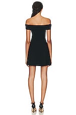 Staud Mini Artistry Dress in Black, view 3, click to view large image.