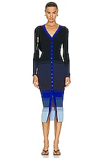 Staud Shoko Sweater Dress in Midnight Glacier, view 1, click to view large image.