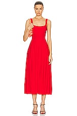Staud Ellison Dress in Red Rose, view 1, click to view large image.