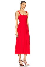 Staud Ellison Dress in Red Rose, view 2, click to view large image.