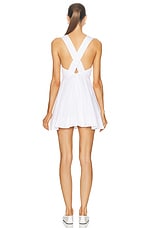 Staud Mini Teresa Dress in White, view 3, click to view large image.