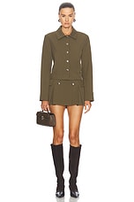 Staud Marino Jacket in Sergeant Green, view 4, click to view large image.