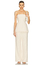 Staud Grayson Pant in Ivory, view 4, click to view large image.