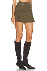 Staud Division Skirt in Sergeant Green, view 2, click to view large image.