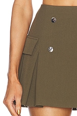 Staud Division Skirt in Sergeant Green, view 6, click to view large image.