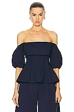 Staud Palermo Top in Navy, view 1, click to view large image.
