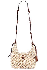 Staud Vacanza Shell Shoulder Bag in Natural & Tan, view 1, click to view large image.