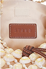 Staud Vacanza Shell Shoulder Bag in Natural & Tan, view 6, click to view large image.