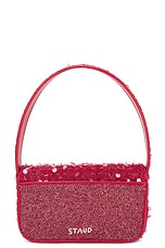 Staud Tommy Beaded Bag in Chili, view 3, click to view large image.