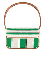 Staud Tommy Beaded Bag in Bungalow Stripe, view 1, click to view large image.