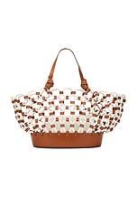 Staud Squillo Rope Tote Bag in Paper & Tan, view 1, click to view large image.