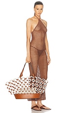 Staud Squillo Rope Tote Bag in Paper & Tan, view 2, click to view large image.