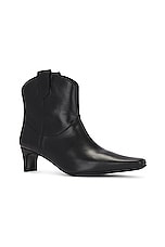 Staud Western Wally Ankle Boot in Black, view 2, click to view large image.