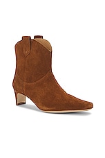 Staud Western Wally Ankle Boot in Tan, view 2, click to view large image.