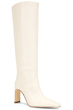 Staud Wally High Heel Boot in Cream, view 2, click to view large image.