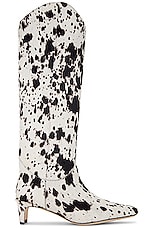Staud Western Wally Boot in Black & White Haircalf, view 1, click to view large image.