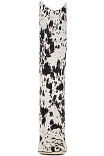 Staud Western Wally Boot in Black & White Haircalf, view 4, click to view large image.